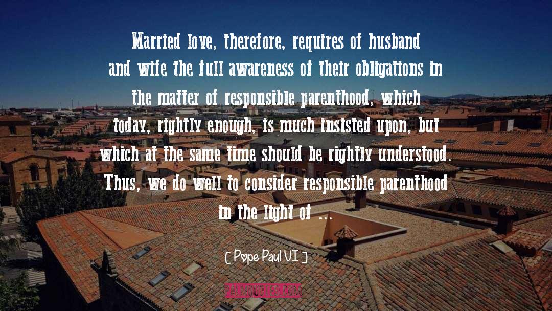 Married Love quotes by Pope Paul VI