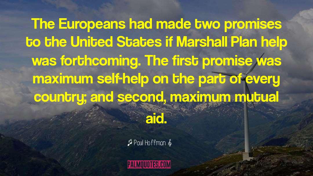 Marshall Plan quotes by Paul Hoffman