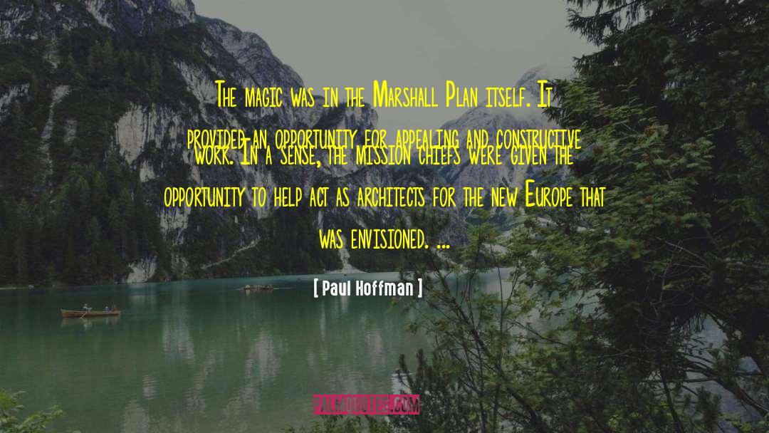 Marshall Plan quotes by Paul Hoffman