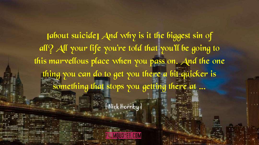 Marvellous quotes by Nick Hornby