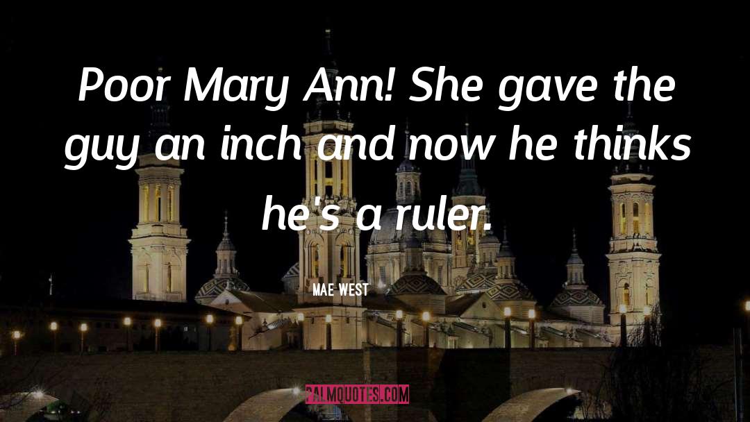 Mary Ann quotes by Mae West