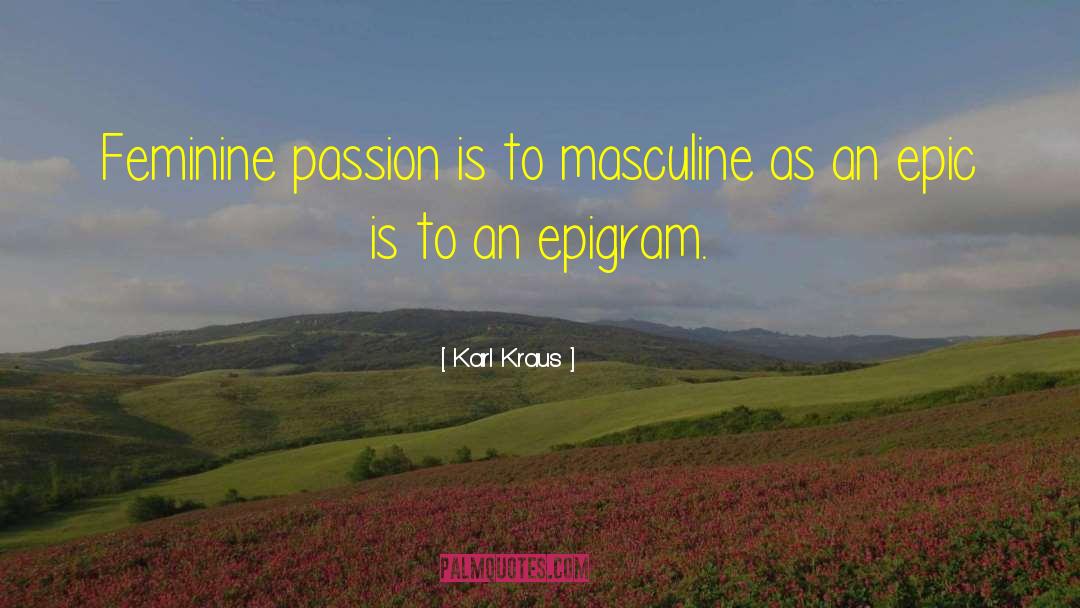 Masculine Feminine quotes by Karl Kraus