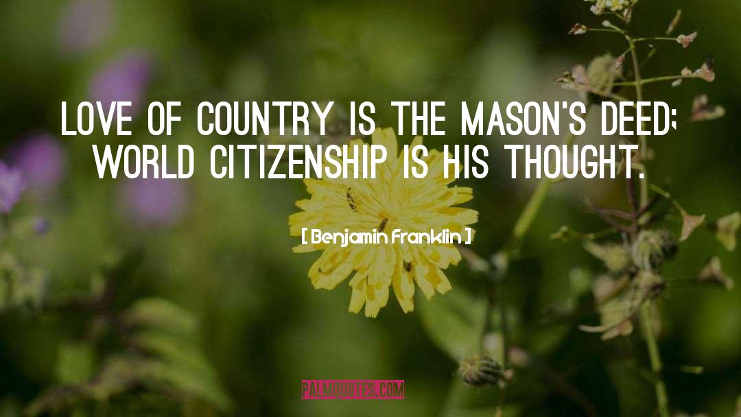 Masons quotes by Benjamin Franklin
