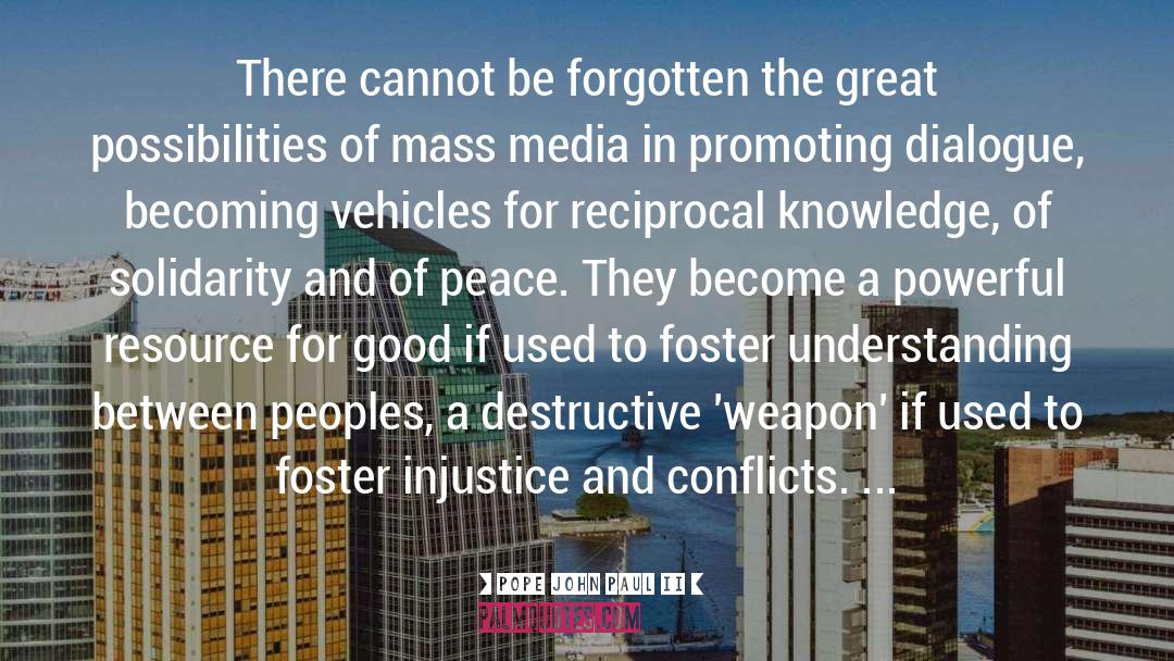 Mass Media Essay quotes by Pope John Paul II