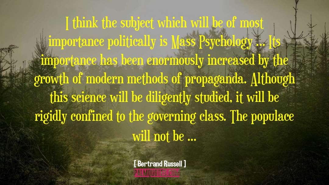 Mass Psychology quotes by Bertrand Russell