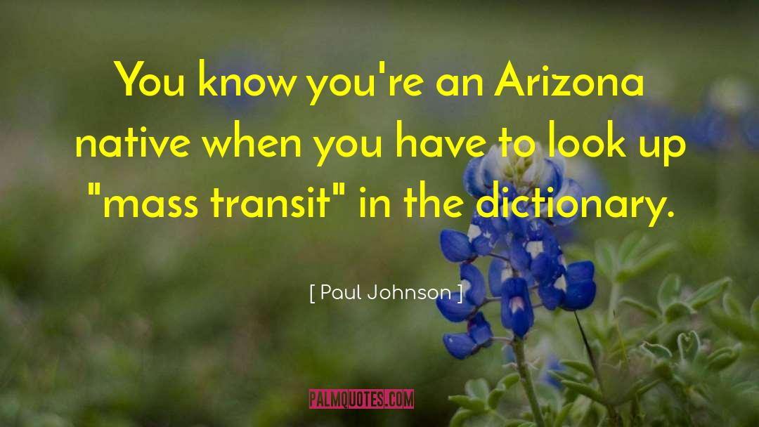 Mass Transit quotes by Paul Johnson