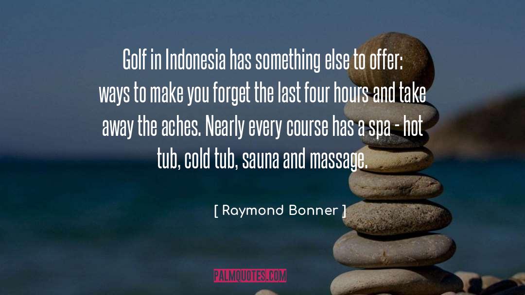 Massage quotes by Raymond Bonner