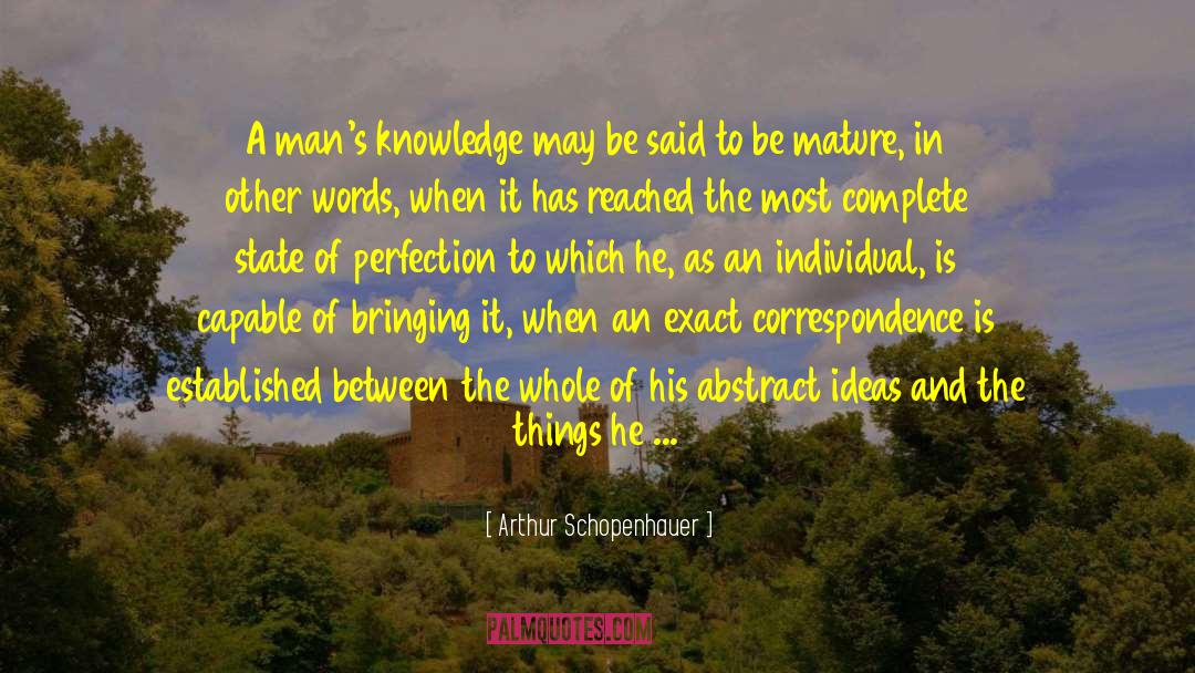 Mastering Things quotes by Arthur Schopenhauer