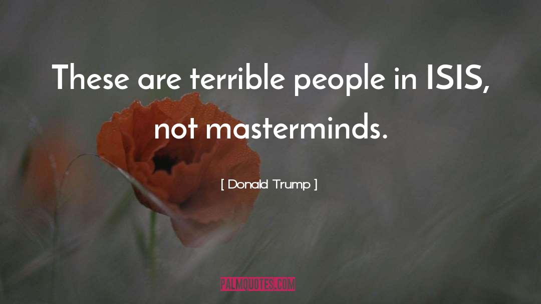 Masterminds quotes by Donald Trump