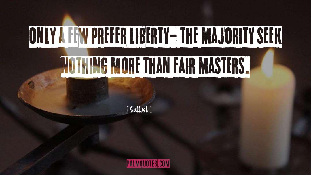 Masters quotes by Sallust