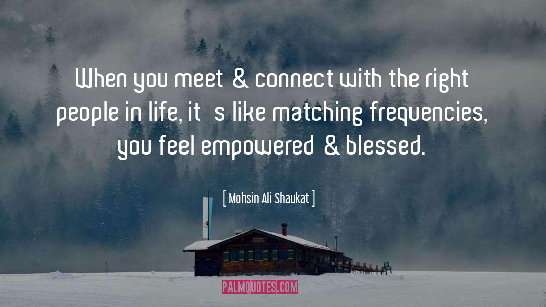 Matching Frequencies quotes by Mohsin Ali Shaukat