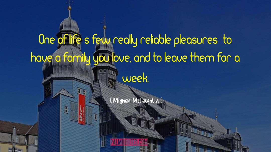 Material Pleasure quotes by Mignon McLaughlin