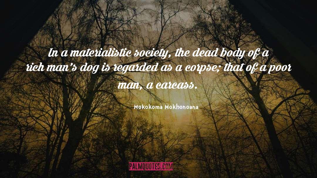 Materialistic Society quotes by Mokokoma Mokhonoana