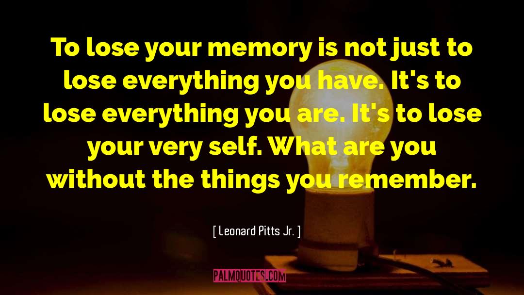Materialistic Things quotes by Leonard Pitts Jr.