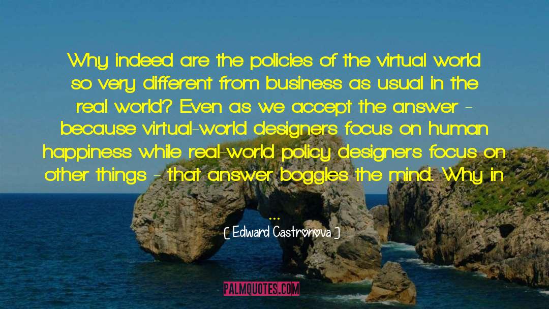 Materialistic World quotes by Edward Castronova
