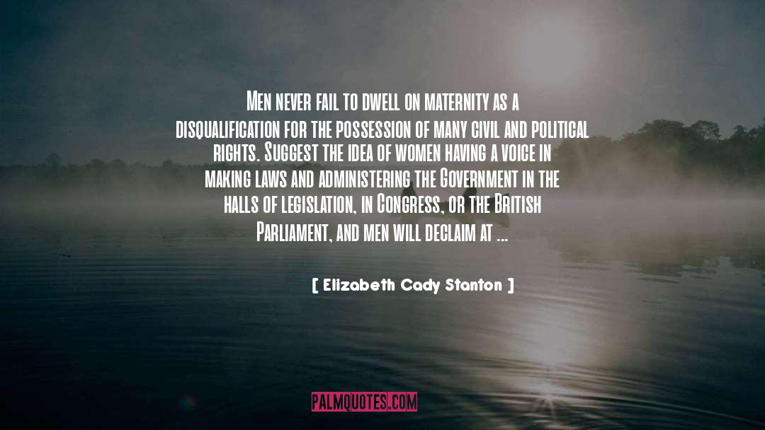 Maternity quotes by Elizabeth Cady Stanton