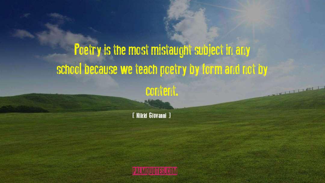 Mathematics And Poetry quotes by Nikki Giovanni