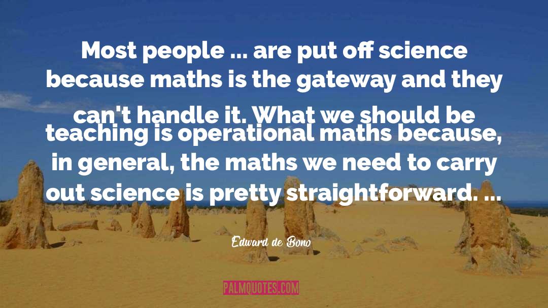Maths quotes by Edward De Bono