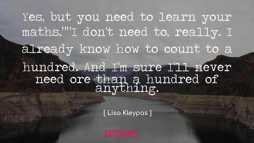 Maths quotes by Lisa Kleypas