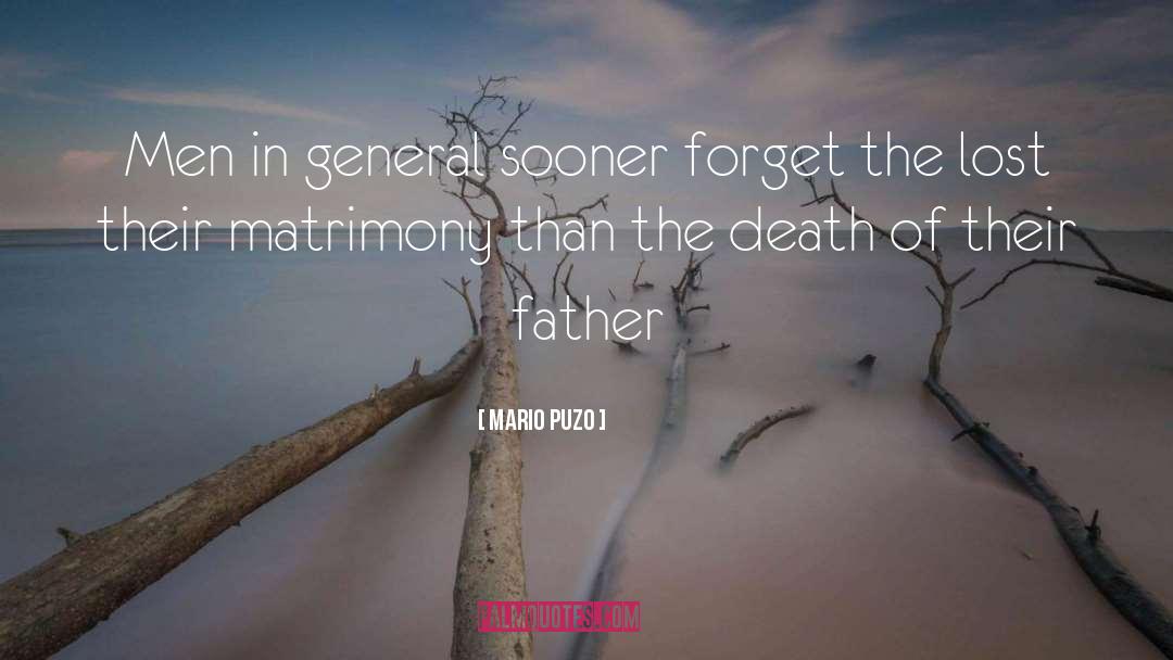 Matrimony quotes by Mario Puzo