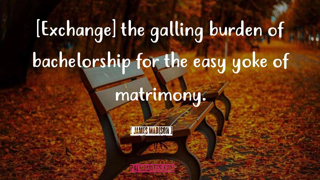 Matrimony quotes by James Madison