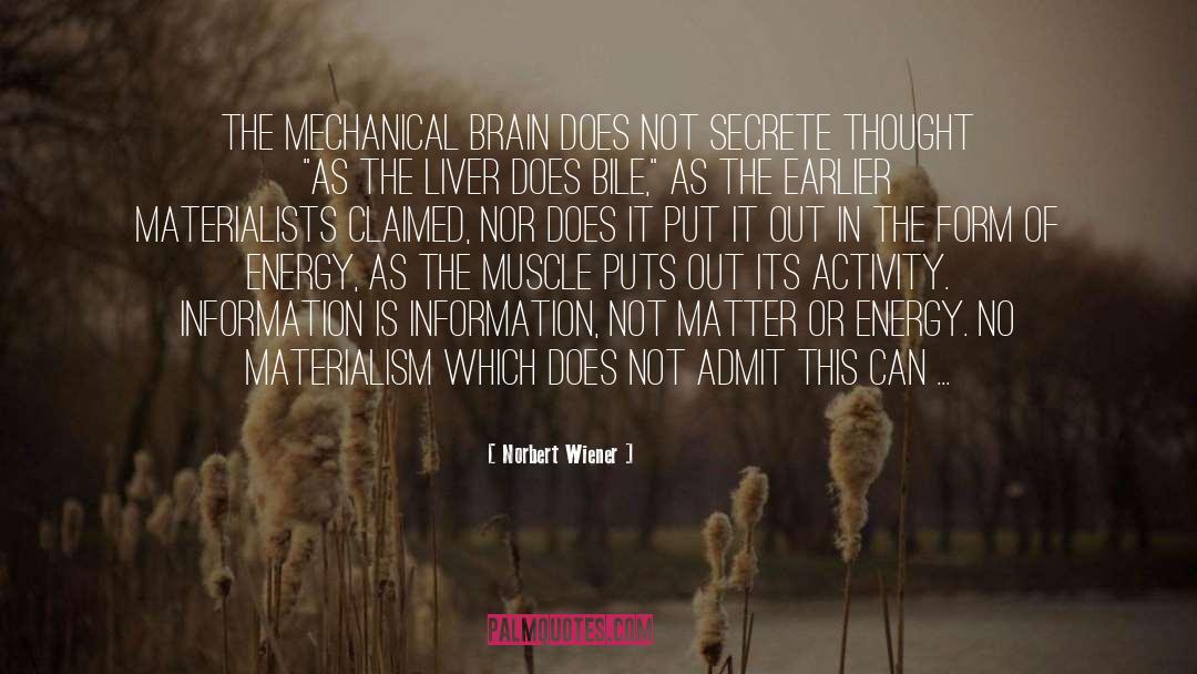 Matter quotes by Norbert Wiener