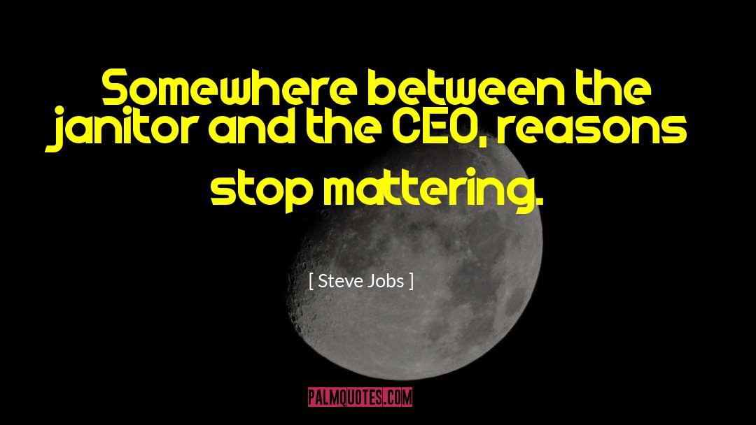 Mattering quotes by Steve Jobs