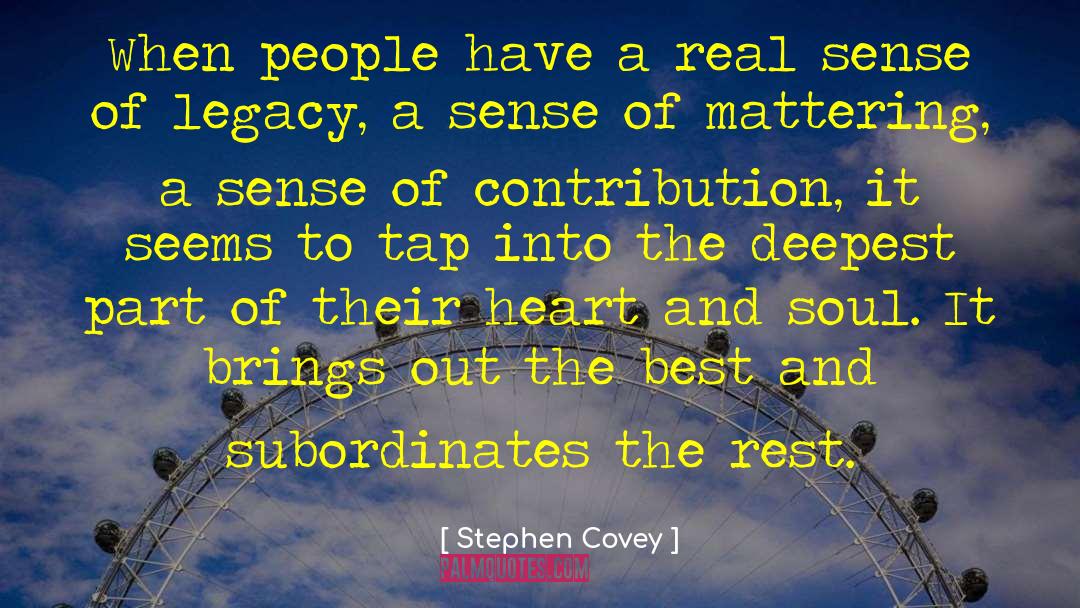 Mattering quotes by Stephen Covey