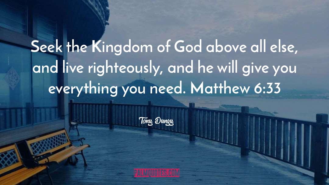 Matthew 25 quotes by Tony Dungy