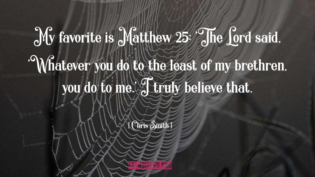 Matthew 25 quotes by Chris Smith
