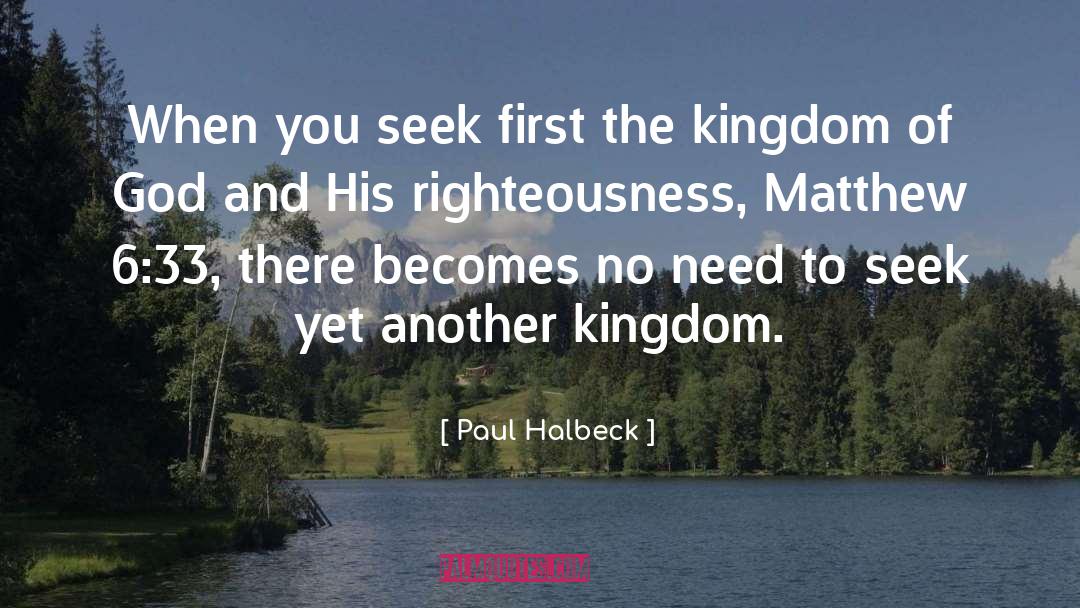 Matthew 6 28 quotes by Paul Halbeck