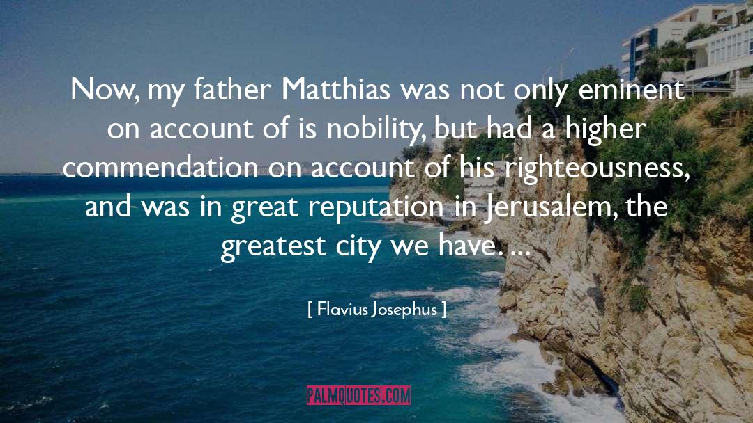 Matthias quotes by Flavius Josephus