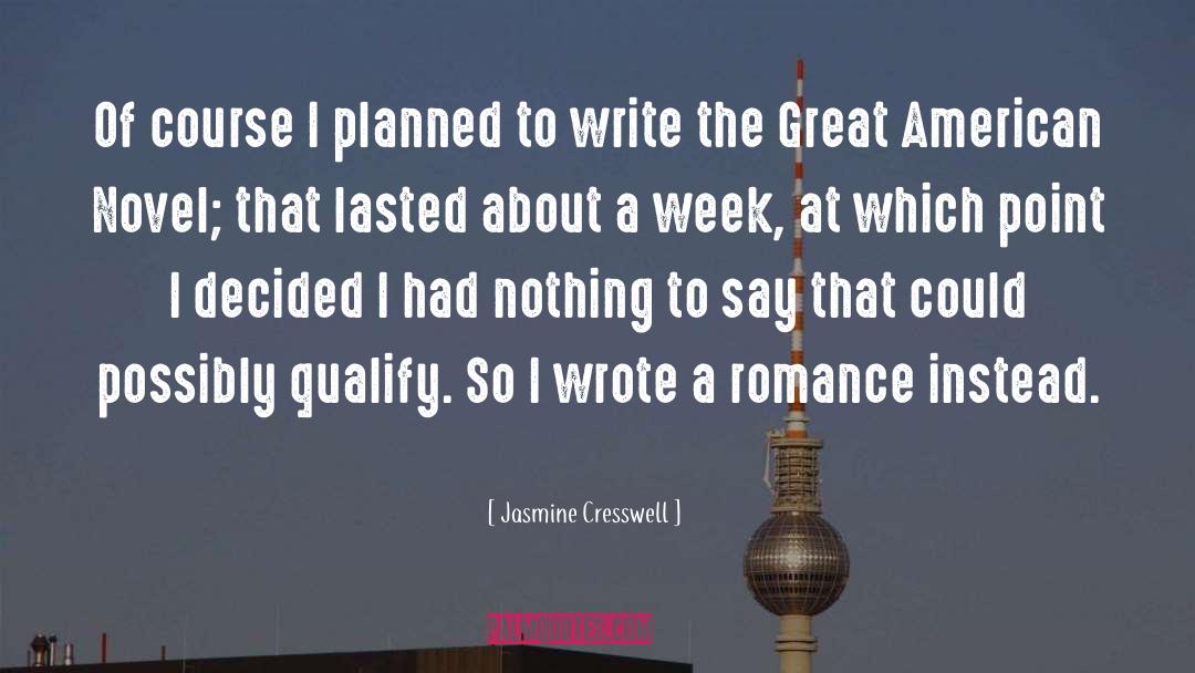 Mature Romance quotes by Jasmine Cresswell