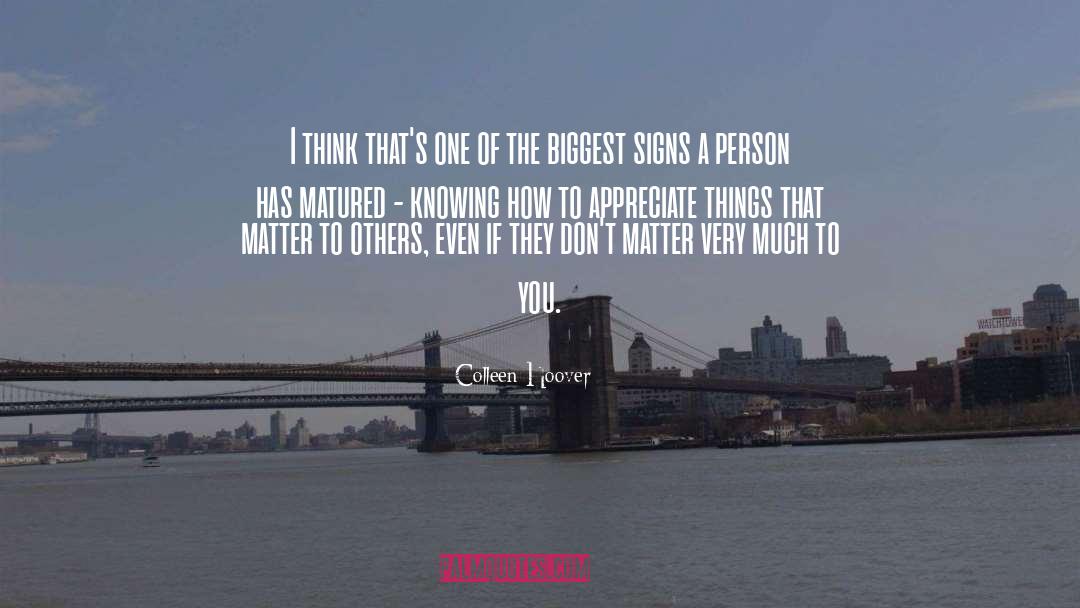 Matured quotes by Colleen Hoover