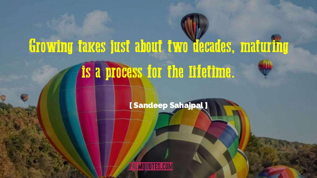 Maturing quotes by Sandeep Sahajpal