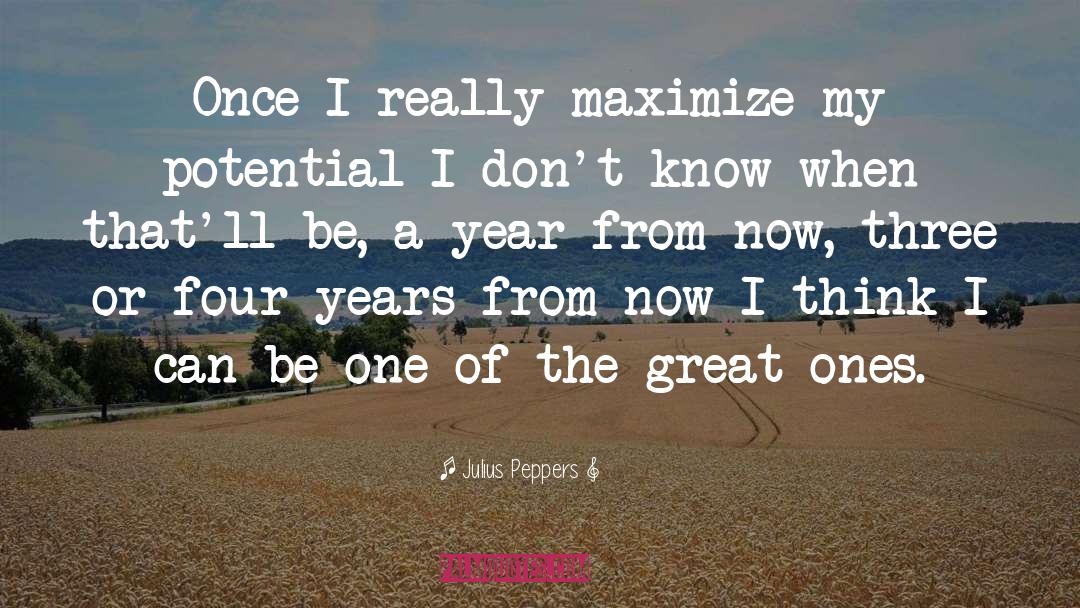 Maximize Potentials quotes by Julius Peppers