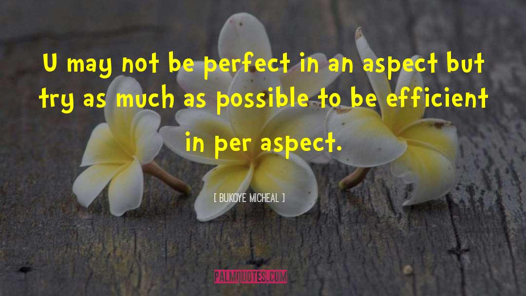 May Not Be Perfect quotes by Bukoye Micheal