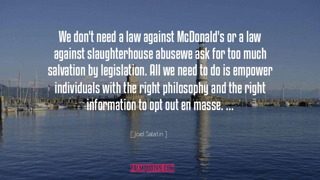 Mcdonalds quotes by Joel Salatin