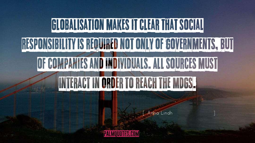 Mdgs quotes by Anna Lindh