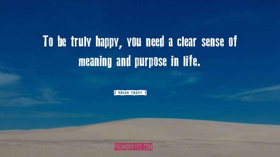 Meaning And Purpose In Life quotes by Brian Tracy