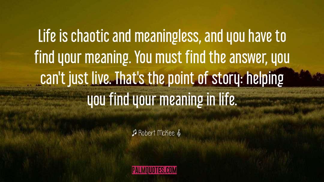 Meaning In Life quotes by Robert McKee