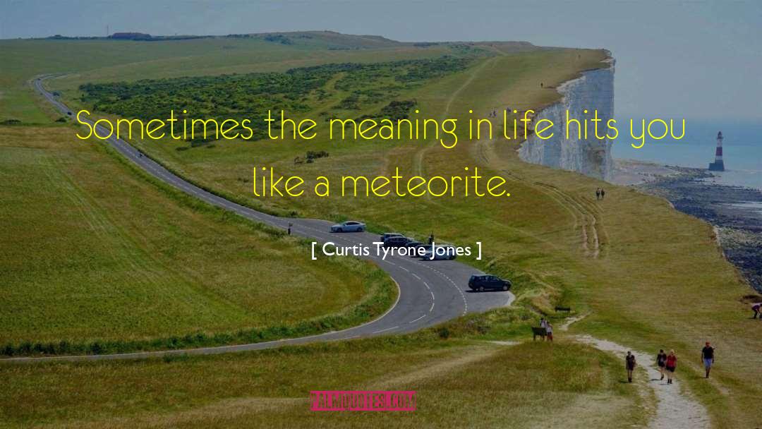 Meaning In Life quotes by Curtis Tyrone Jones