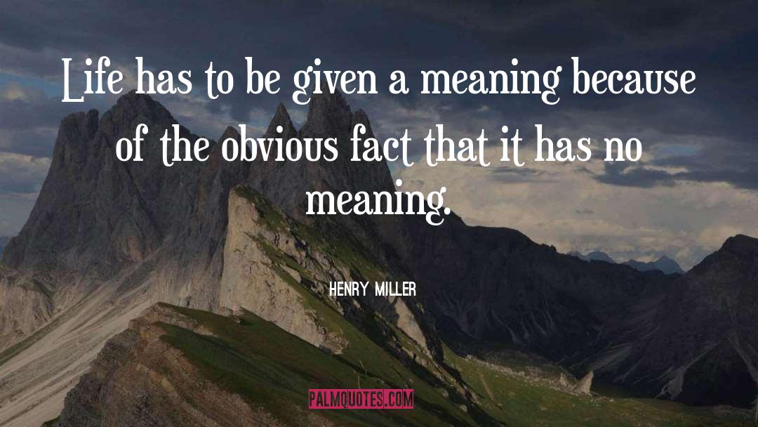Meaning Life quotes by Henry Miller