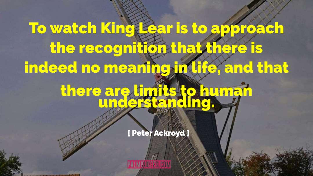 Meaning Life quotes by Peter Ackroyd