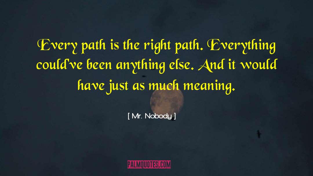 Meaning Life quotes by Mr. Nobody