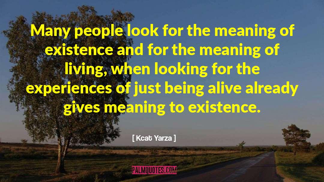 Meaning Of Existence quotes by Kcat Yarza