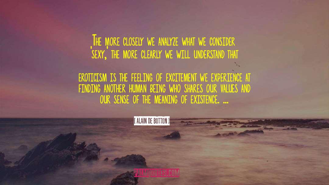 Meaning Of Existence quotes by Alain De Botton