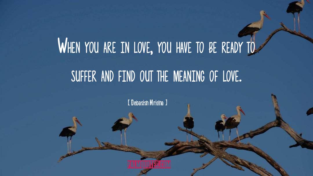 Meaning Of Love quotes by Debasish Mridha