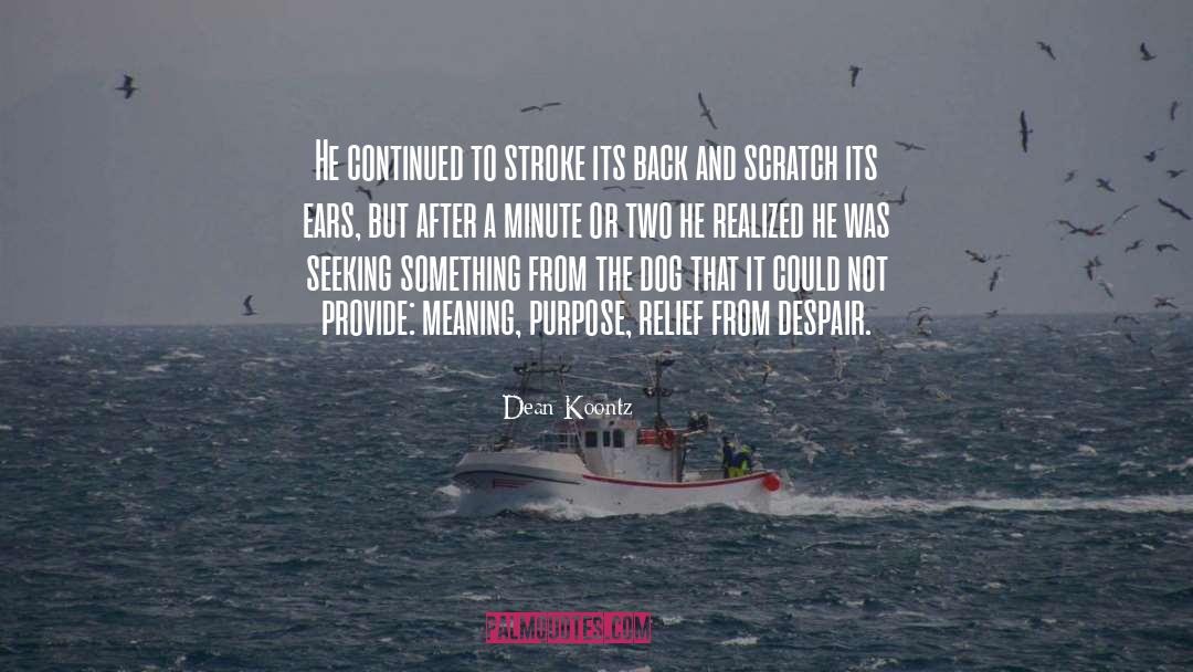 Meaning Purpose quotes by Dean Koontz
