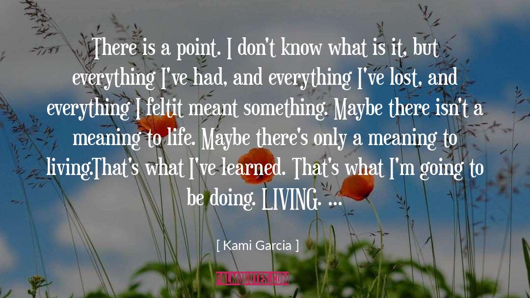 Meaning To Life quotes by Kami Garcia